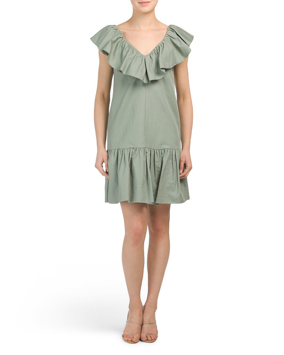 linen tunic dress with pockets Women's Linen Tunic Dress main image 1
