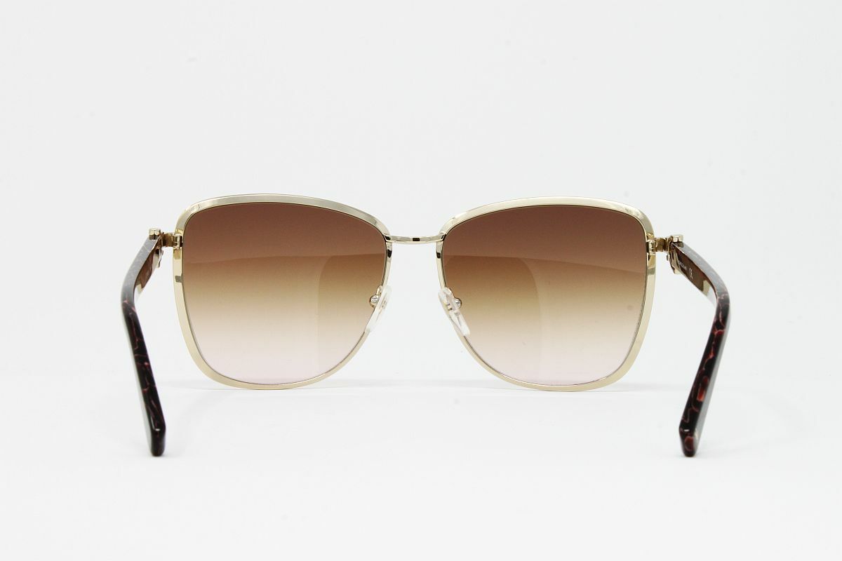 Longchamp Sunglasses Women\'s Square LO103S Color 716 Gold Rose Size 58mm Amazon.com: Longchamp Gafas de sol de mujer cuadrado rosa  main image 4