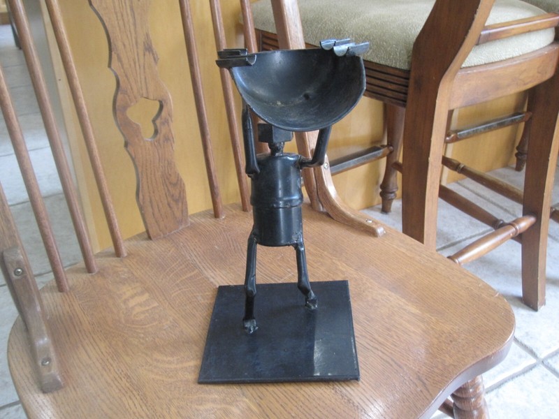Brutalist Abstract Metal Art Sculpture figure