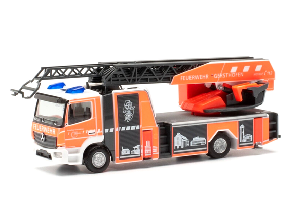 Herpa Modell 1:87/H0 Feuerwehr Gersthofen Mercedes-Benz Atego Drehleiter #097604-image