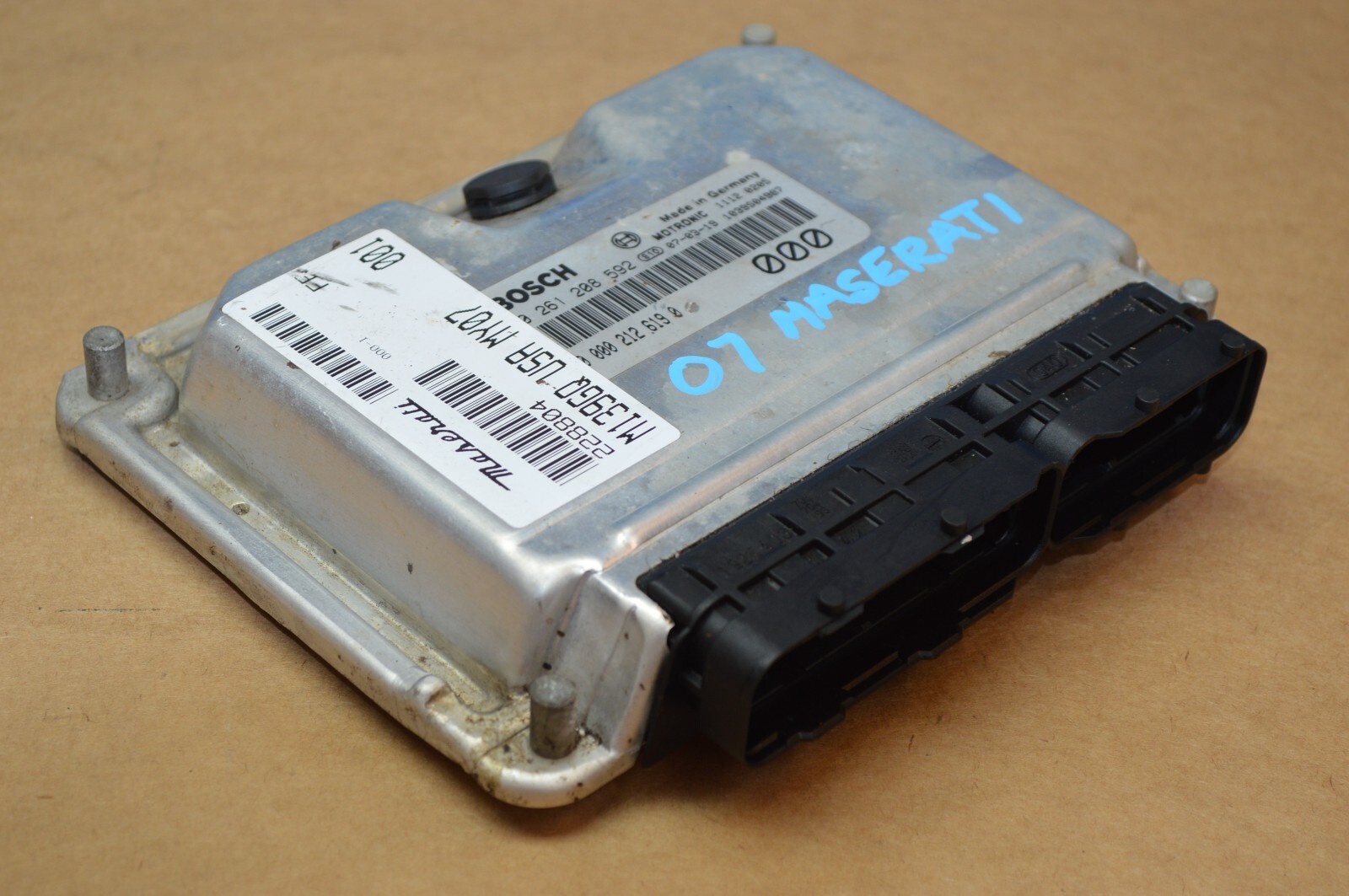 2007 M139 MASERATI QUATTROPORTE ENGINE CONTROL MODULE UNIT ECU 228804