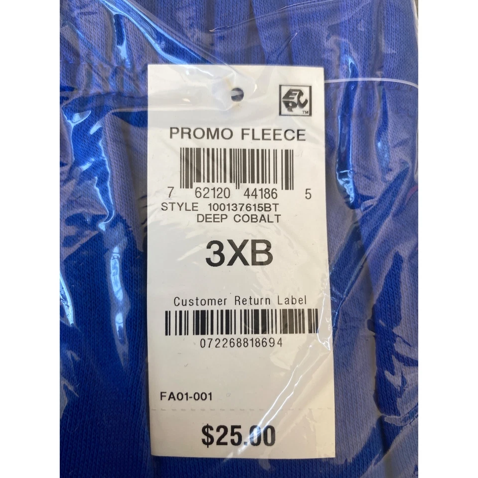 ID Ideology Men's Fleece Shorts Deep Cobalt Size 3XB NWT - Image 3 of 3