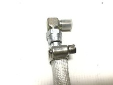 24" White Stainless Steel Braided Hoses with HI.PW MR Clamp - Great Deal