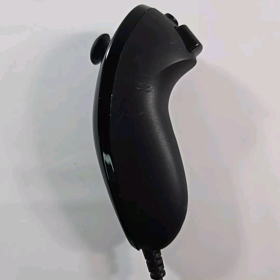 Nintendo Wii Wii U Nunchuk Controller OEM Official RVL-004 Black - Image 3 of 4