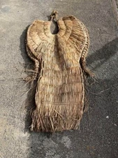 EXTREMELY Rare Mino Straw Coat Japanese Antique Umbrella Traditional Rain Gear