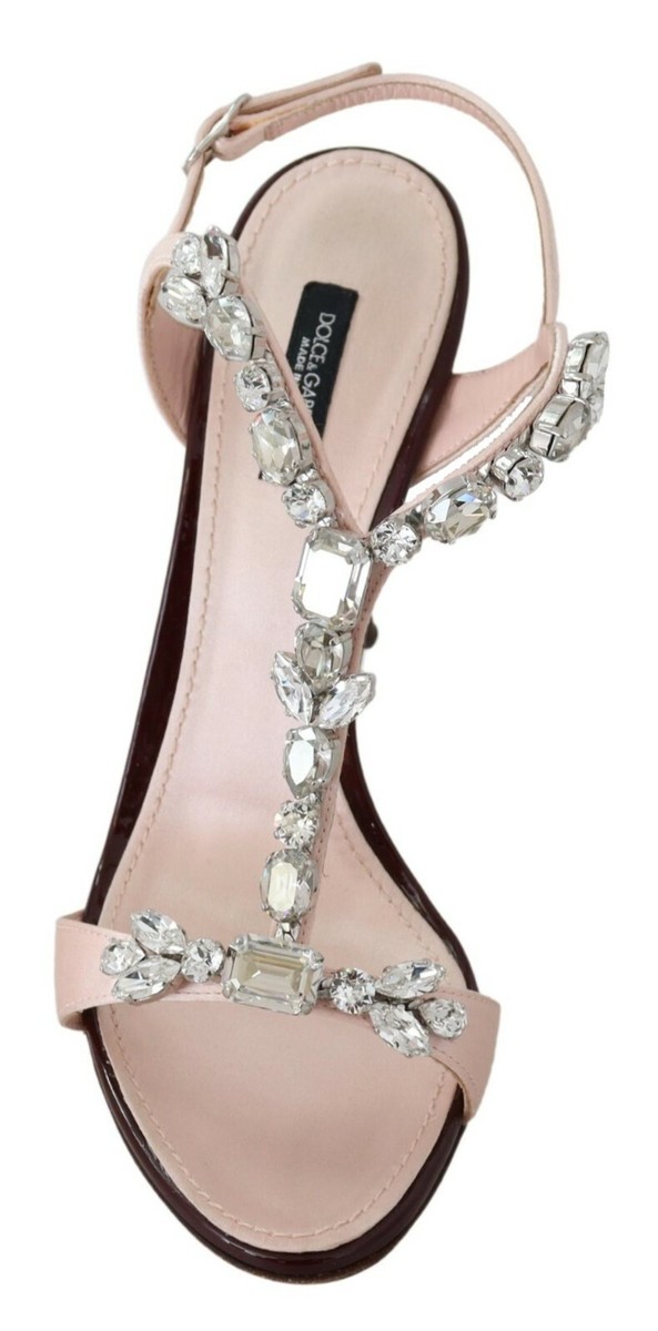 DOLCE & GABBANA Shoes Keira Pink Crystals Heels Sandals EU37