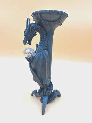 Medieval Dragon Candle Holder ~ Statue ~ Gothic Decor ~ Candlestick ~ 10''