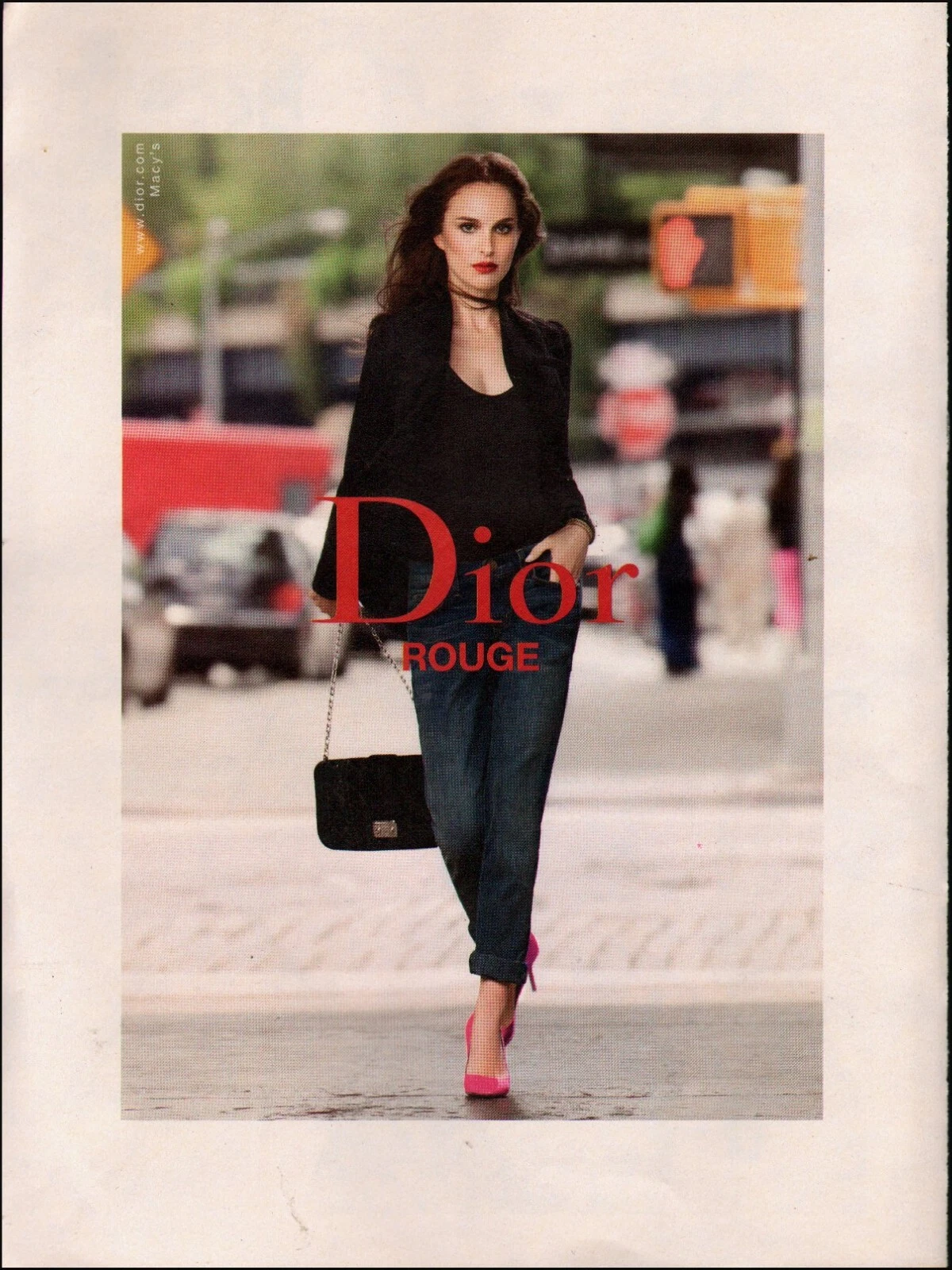2013 Impression publicitaire Dior Rouge rouge à lèvres cosmétique moderne actrice Natalie Portman
