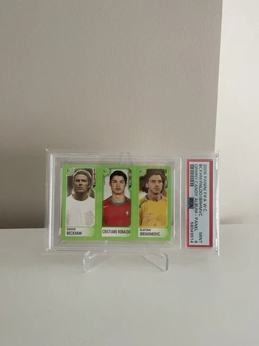 2006 Panini World Cup Ronaldo/Beckham/Ibrahimovic Candy Sticker PSA9 