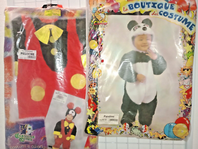COSTUME CARNEVALE TOPOLINO 14050 /PANDINO 14010 6/12 Mesi PELUCHE