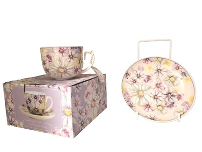Lesser Pavey Teetasse Untertasse Daisy Jenifer Rose 2017 1 Set verpackt modern neu