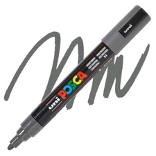 Posca Markers, Paint Marker, Deep Grey Paint, 5M Medium Tip, Opaque, Acrylic