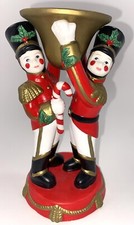 PartyLite TOY SOLDIER Christmas P7704 Ceramic Nutcracker Taper Candle Holder