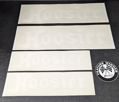 Original Hoosier Tires 4 Racing Decals & Sticker. Two 8