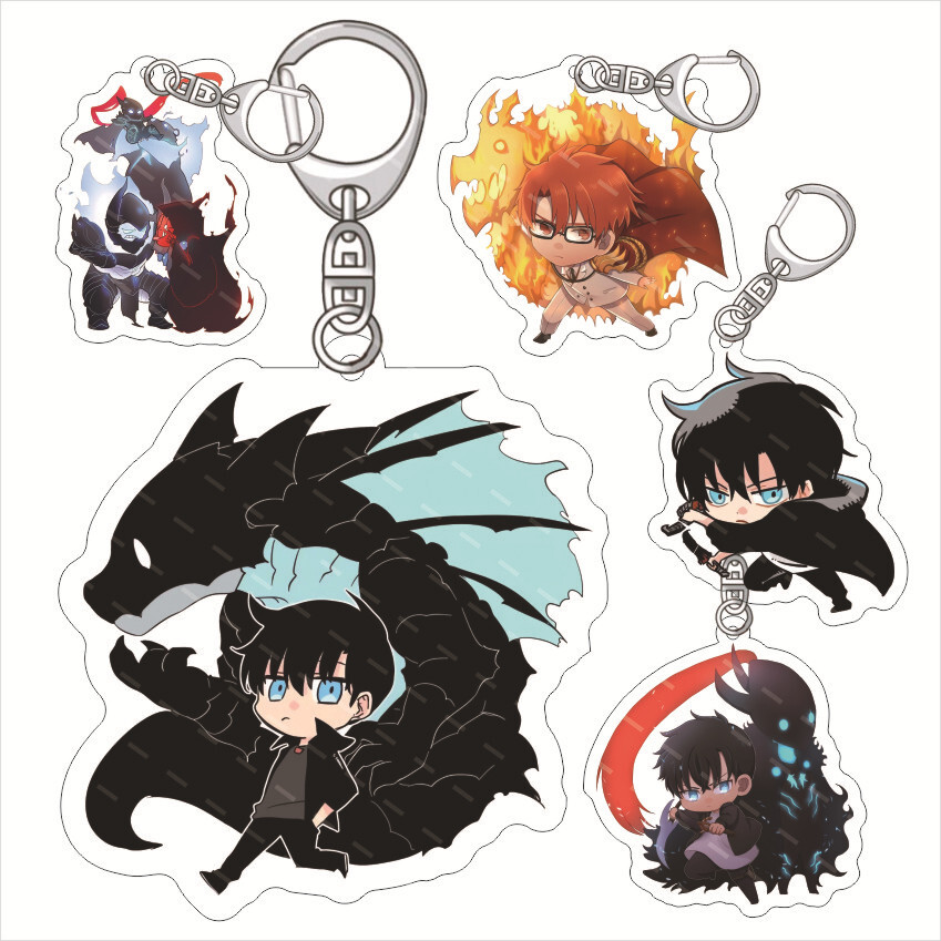 Solo Leveling Sung Jin-Woo Acrylic Figure Keychain Pendant 6Cm Bag