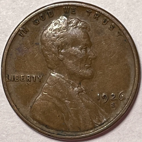 1926-S Lincoln Wheat Cent Extremely Fine XF Coin #17159