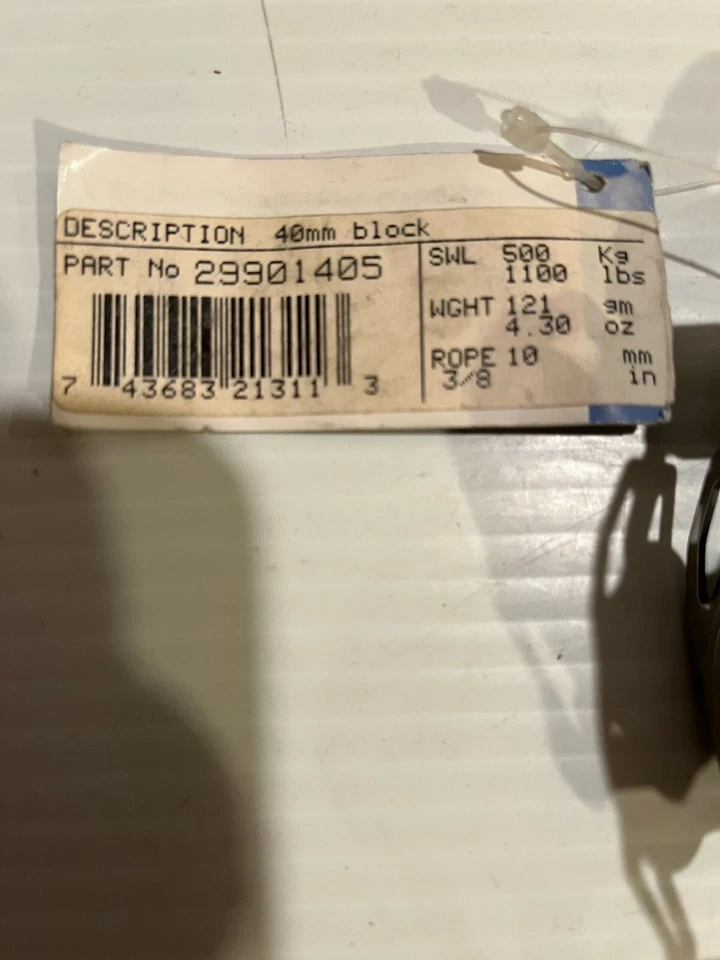 Lewmar Ocean Racing 40 毫米双滚珠轴承座带 Becket-全新帆船滑轮 — 第 3/4 张图片