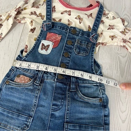 Matilda Jane Harvest Fit Jean Overalls Fall Flutter Set Girls Size 4 Matching - Picture 4 of 13