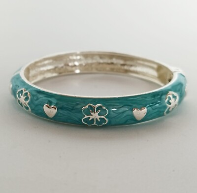 Stroili Armband Gold Coll. ''Sal Y Limon'' petrolblau emailliert mit Kleeblättern