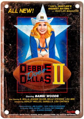 Debbie Does Dallas 2 Vintage Movie Poster Old Retro Look Metal Sign MP1129