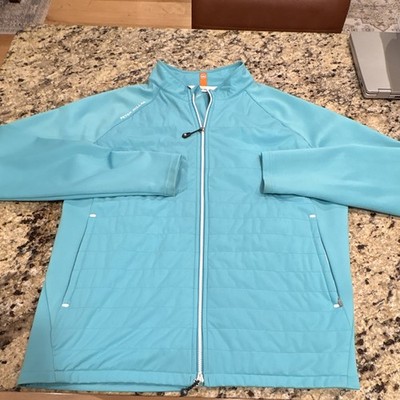 Peter Millar Hyperlight Merge Men's Golf Jacket Blue L Wind & Water Resistant