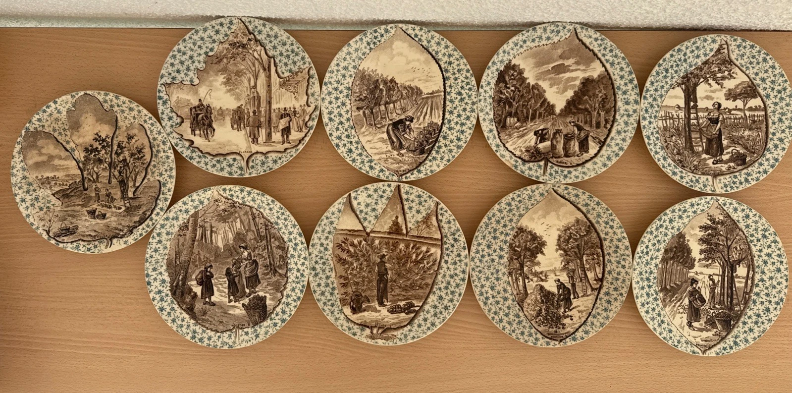 Lot De 9 Assiettes Sarreguemines