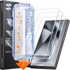 3 Pack Screen Protector for Samsung Galaxy S24 Ultra, Clear 9H Tempered Glass Fi