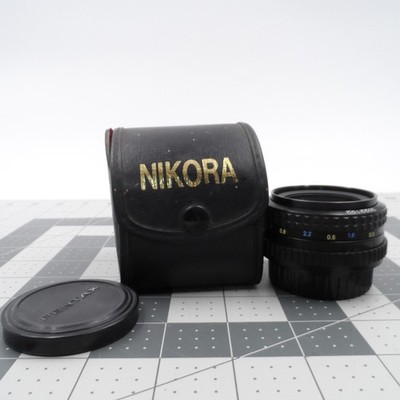 Pentax-A SMC 50mm 1:2 SMC Lens K-Mount with Caps and Case 