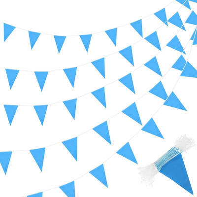200 Feet Solid Pennant Banners Flags String Triangle Hanging DIY Bunting Flags P