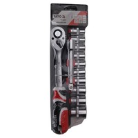 "Yato SteckschlüSsel-Set 1/2\" As-Drive 12Tlg. Ratsche Knarre"