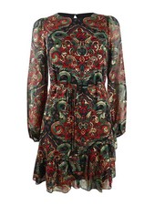 Tommy Hilfiger Women's Petite Ruffle-Hem Dress