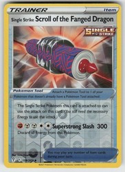 Single Strike Scroll of the Fanged Dragon 158/203 Reverse Holo Evolving Skies