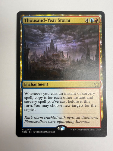 MTG Thousand-Year Storm #248 Foundations FDN Rare Non-Foil Near Mint