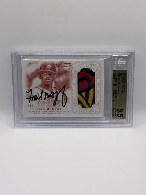 ONE OF ONE Fred McGriff 2015 Topps Dynasty Patch Auto 1/1 Red #AP-FM3 BGS 9.5