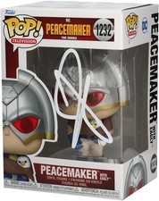 John Cena Peacemaker Autographed #1232 with Eagly Funko Pop! Figurine