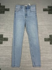 Zara Join Life Jeans Womens 6 Blue Denim Logo Stretch High Rise Skinny Leg 26x27