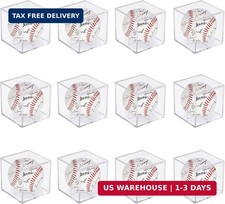 12Pack Baseball Display Case Acrylic Cube - UV Protected Acrylic Baseball Holder