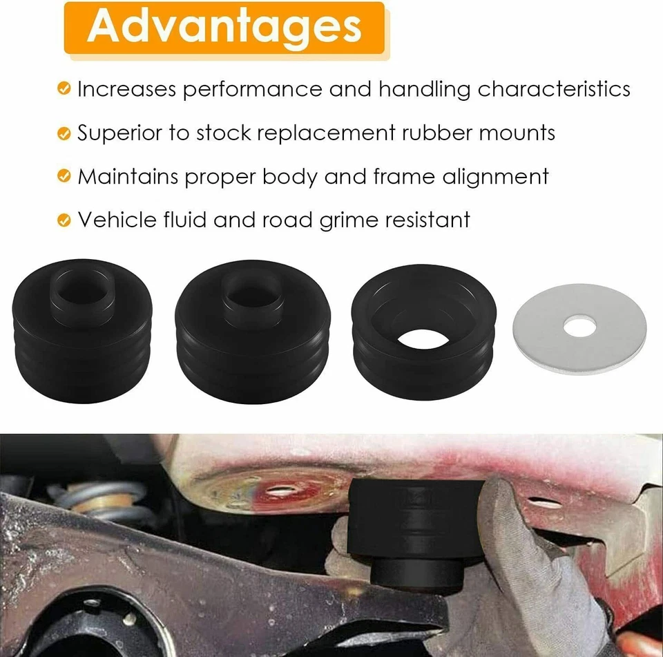 Kit de bujes de montaje de cabina de carrocería KF04050BK para Ford F250 F350 Super Duty 2/4x4 99-17 Foto 3 de 4