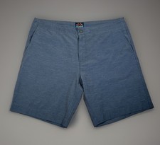 Faherty All Day Shorts Mens 38 Blue Hybrid Stretch Swim Board Shorts Chino 9"