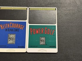 TurboGrafx-16 HuCard Game Cartridge Lot - Keith Courage, World Class Baseball +