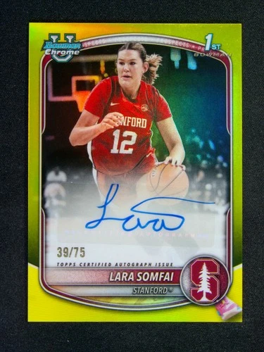 2025-26 Topps Bowman Chrome U. Lara Somfai Auto 1st Yellow /75