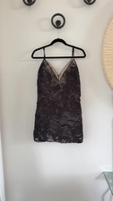 Nova Luxe Black Floral Lace Embroidered Mini Dress
