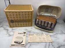Vintage General Electric Hairsetter HCD-1 Hair Hot Rollers Case Clips and Box