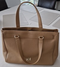 Escada Handtasche Beige Leder