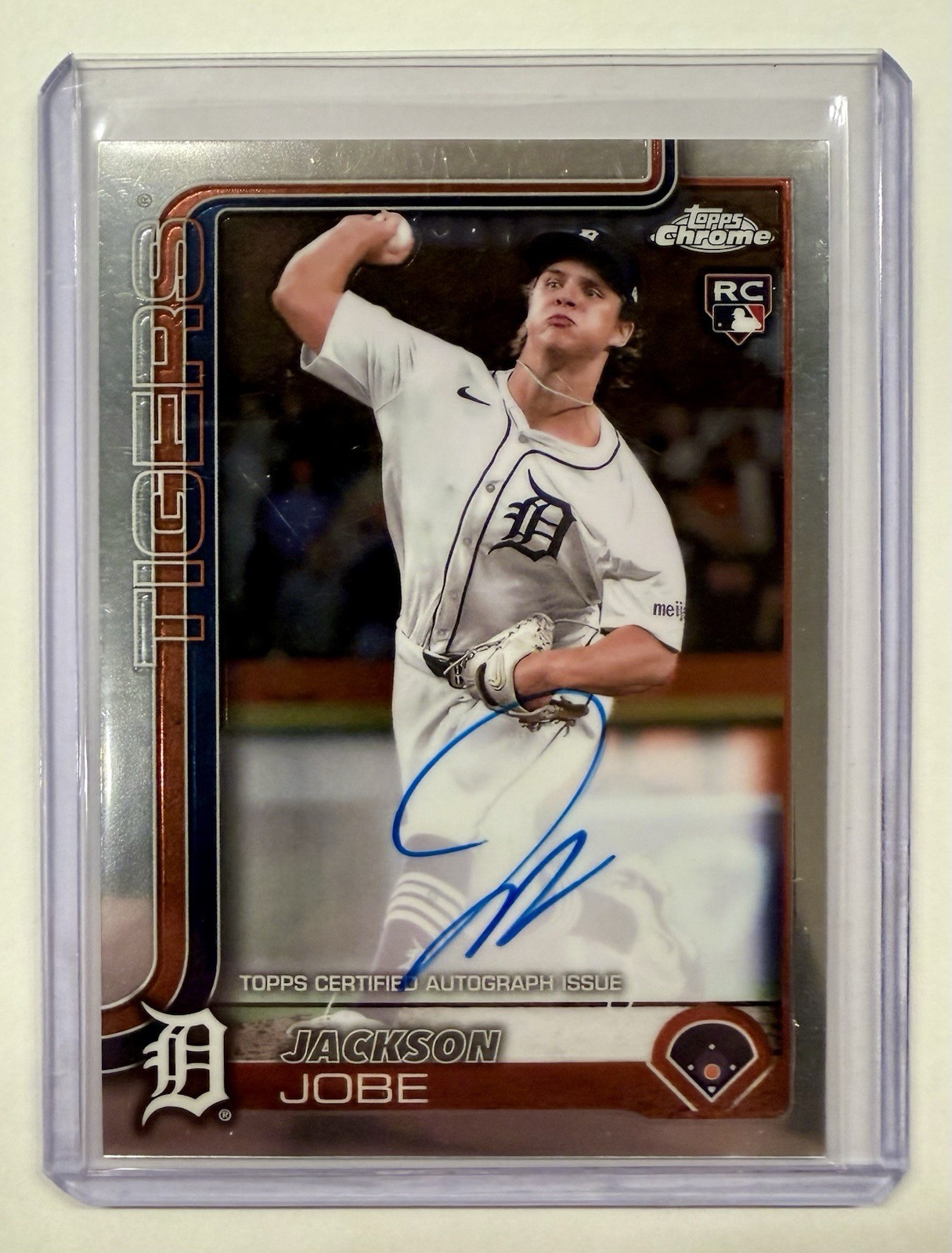 2025 Topps Chrome Jackson Jobe Rookie Card Autograph Auto Detroit Tigers MLB