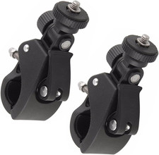 2 Pack Sports Camera Bike Mount Handlebar Clamp Clip Stand Base with 1/4 Screw A