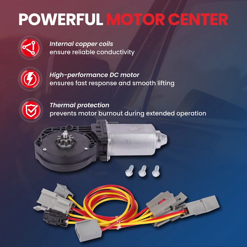 Power Window Motor Fit Ford E-250 E-350 Econoline F-150 F-250 Lincoln Mercury - Image 2 of 4