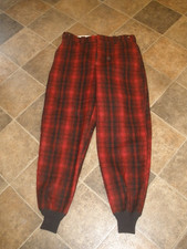 Vintage New Men's Woolrich Red/Black Plaid Hunting Pants style 1983 W 32"NOS