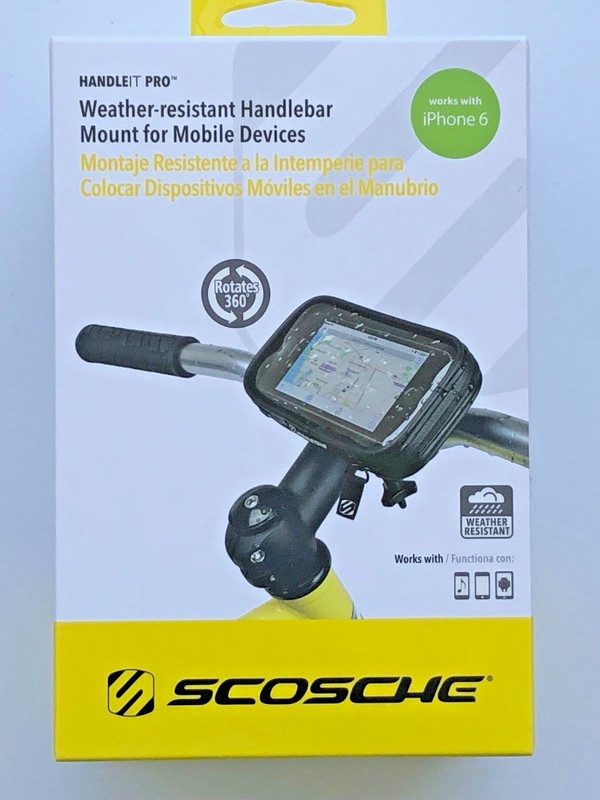 Scosche Weather-Resistant Bike Mount Cast for Cell Phones iPhone 7 SE 6S 6 5 4