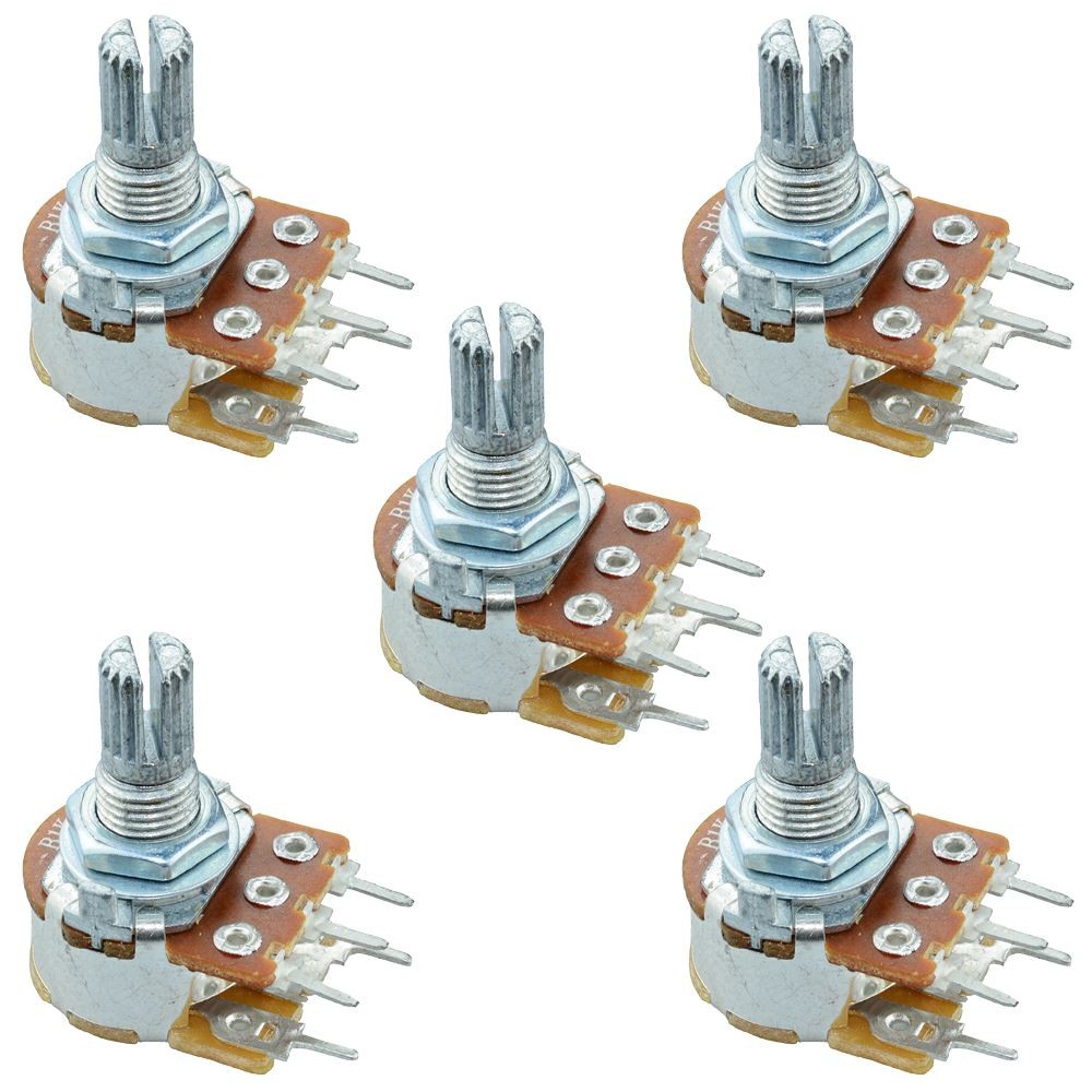5 x 50K Linear 16mm Potentiometer Pot W/Switch